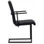 Lazio Sessel schwarz Metall - Schwarz PU