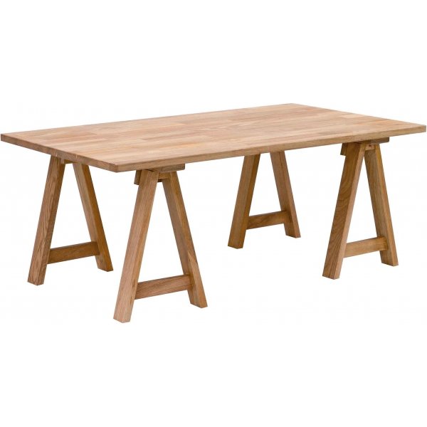 Ziro Couchtisch aus gelter Eiche 90x90 cm