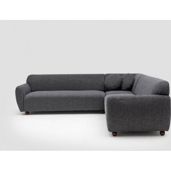 Ecksofa Eddy - Dunkelgrau