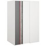 Jacklyn Kleiderschrank - Wei/Graphit - Links