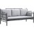 Hampus 3-Sitzer Outdoor-Sofa - Schwarz/Rauch + Mbelpflegeset fr Textilien