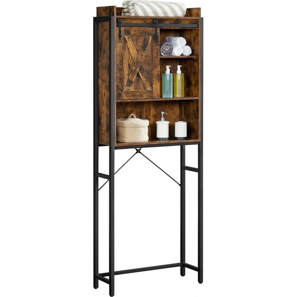 Zeke Badezimmerregal - Schwarz/Braun