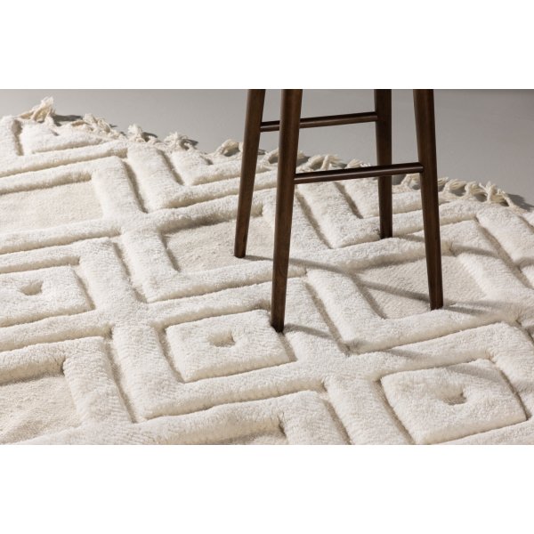 Wollteppich Dahlia - Weiß Wollteppich Dahlia - Weiß