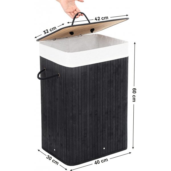 Carolin Wäschekorb 72 l - Schwarz Carolin Wäschekorb 72 l - Schwarz