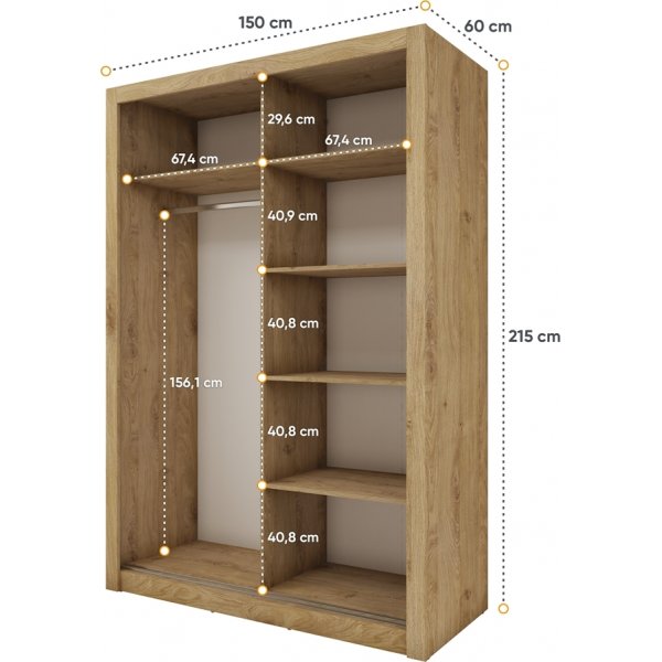 Einar Kleiderschrank 17 - Shetland-Eiche Einar Kleiderschrank 17 - Shetland-Eiche