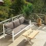 Kappis 3-Sitzer Outdoor-Sofa - Wei/Braun