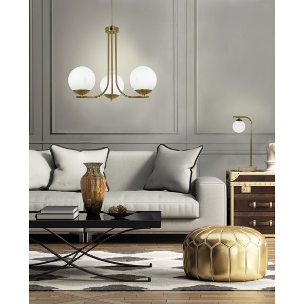 Orfeus Deckenleuchte - Messing matt/Opalweiß Orfeus Deckenleuchte - Messing matt/Opalweiß