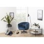 Alisma Couchtisch mit Beinen Ø80 cm - Weißer Marmor/Schwarz