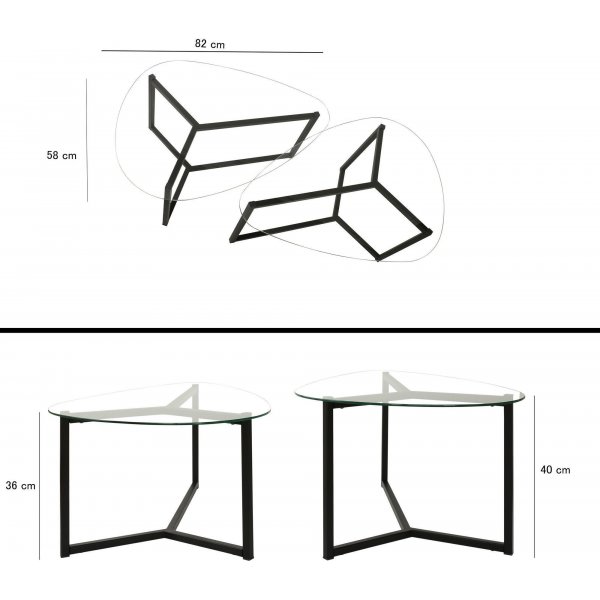Bellisimo Beistelltisch / Couchtisch aus Glas Bellisimo Beistelltisch / Couchtisch aus Glas