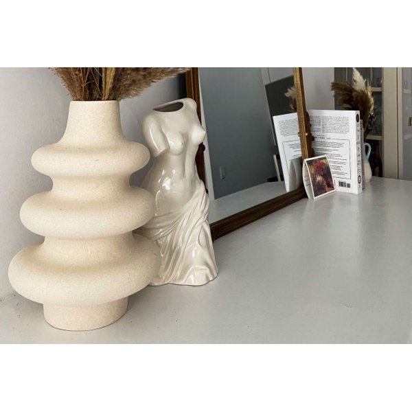Damas Vase - Creme Damas Vase - Creme