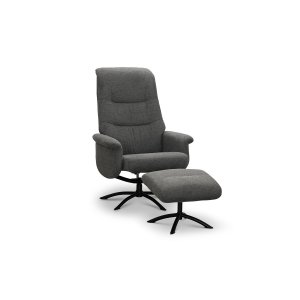 Basel Drehsessel + Fußhocker - Grau Basel Drehsessel + Fußhocker - Grau