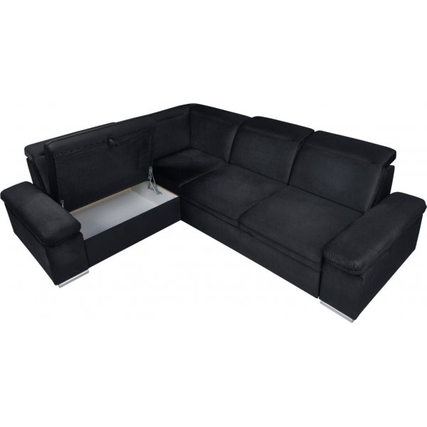 Darby Ecksofa links - Schwarz