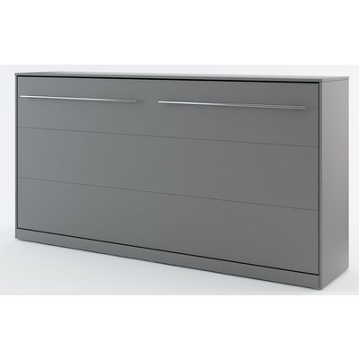 Bettschrank Compact Living Horizontal (90x200 cm ausklappbares Bett) - grau