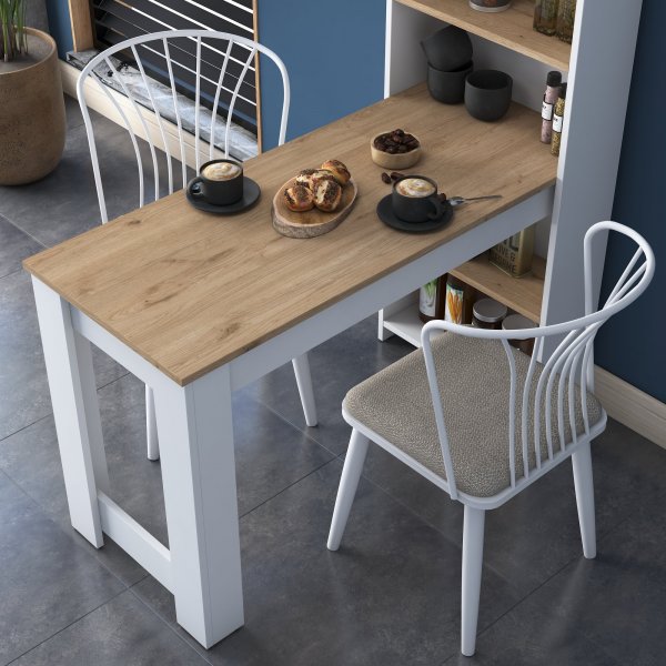 Jalle Esstisch 120 x 54 cm - Nussbaum/weiß Jalle Esstisch 120 x 54 cm - Nussbaum/weiß