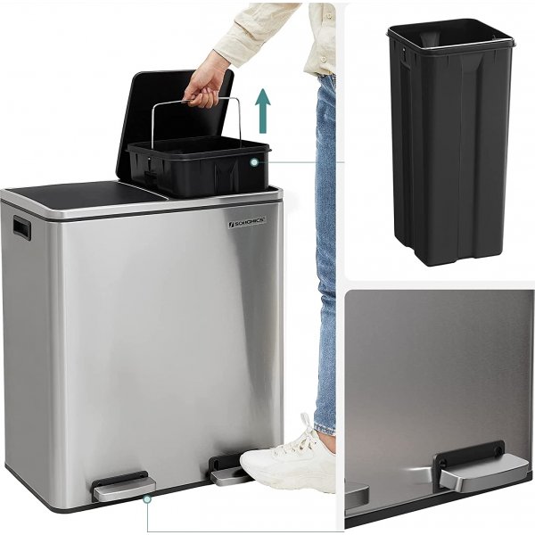 Daloa Mülleimer 60 l - Silber Daloa Mülleimer 60 l - Silber