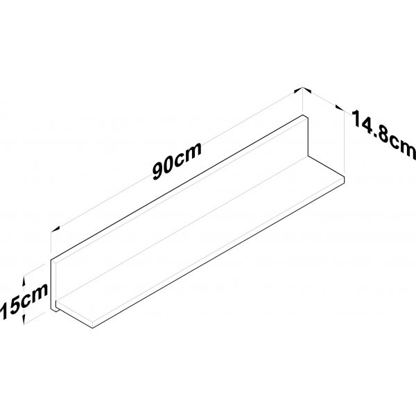 Algot Wandregal 90 cm - Walnuss