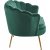 Kingsley 2-Sitzer-Sofa in Samt - Grn / Messing + Mbelpflegeset fr Textilien