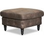 Ashford Chesterfield Fußhocker - Braunes Öko-Leder