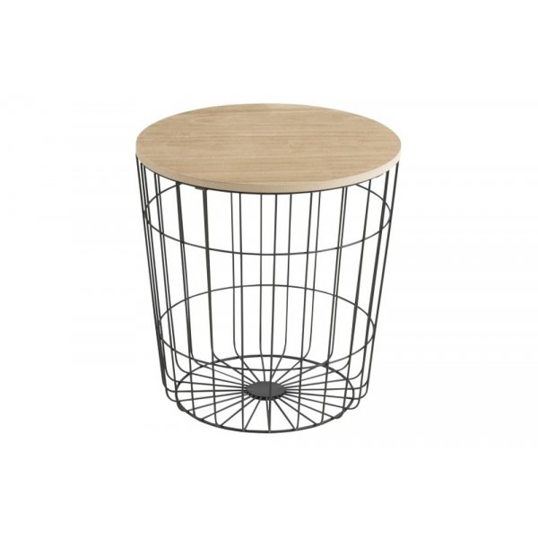 Lotus Couchtisch 39 cm - Eiche/schwarz
