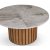 Sumo Couchtisch aus Marmor 85 - Eiche / graubeiger Marmor