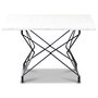Terrazzo Couchtisch 75x75cm - Bianco Terrazzo & schwarzer Untergestell