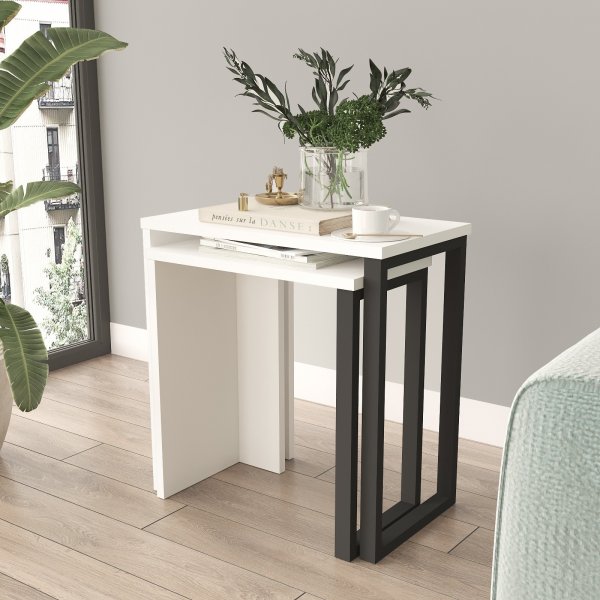 Ocean Tisch 47,8/52,8 x 24,5/29,5 cm - Wei