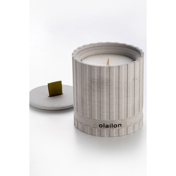 Sutun-Duftkerze - Grau/Grün Sutun-Duftkerze - Grau/Grün