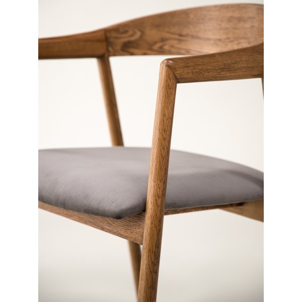 L�ng�n Esszimmerstuhl - Eiche/Grau