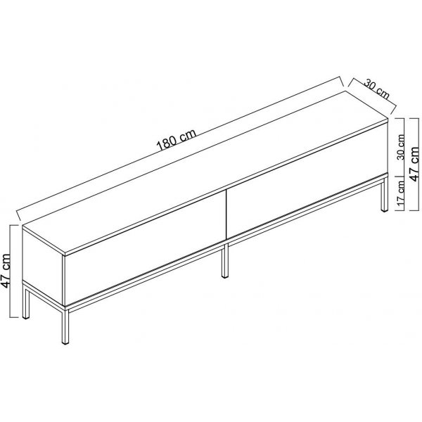 Lord TV-Stnder - Wei/Silber