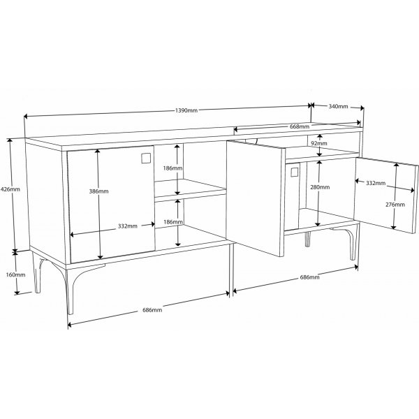 Artemis TV-Stnder - Walnuss