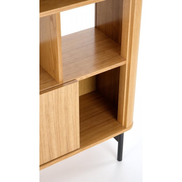 Giga B�cherregal 117 cm - Eiche/schwarz