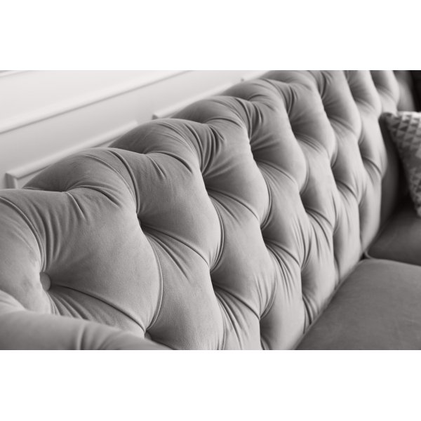 Sofa 2-Sitzer Chesterfield grau - Henry