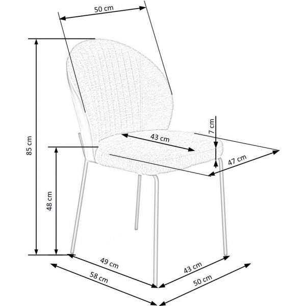 Cadeira Esszimmerstuhl 471 - Grau/Schwarz Cadeira Esszimmerstuhl 471 - Grau/Schwarz