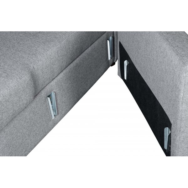 Schlafsofa mit Stauraum grau - Cleo + Fleckentferner fr Mbel