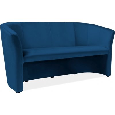 Charity 3-Sitzer-Sofa - Blauer Samt