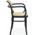 Stuhl Nr. 811 mit Rckenlehne und Sitzflche aus Rattan - Beliebige Farbe des Gestells