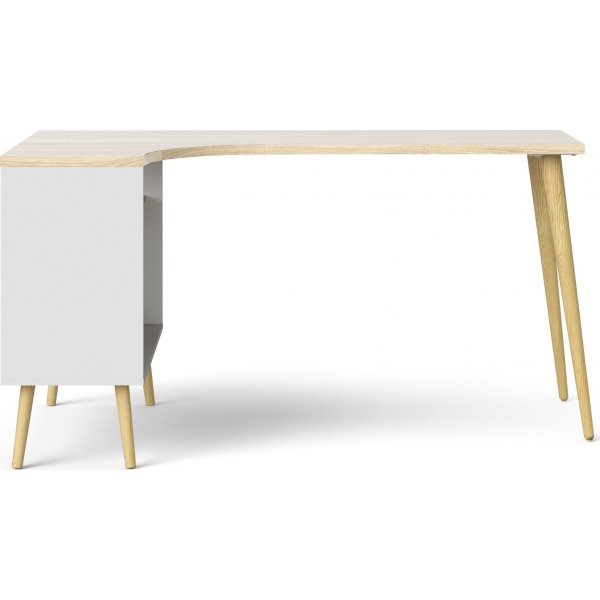 Oslo Schreibtisch 145 x 81 cm - Wei/Eiche