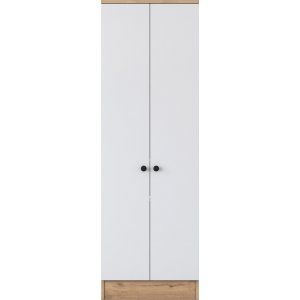 Mendy Kleiderschrank 60 cm - Nussbaum/wei