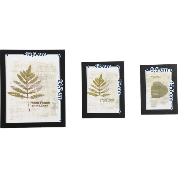 Jasmina Bilderrahmen, 10 Stck - Schwarz