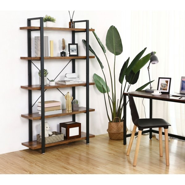 True Bcherregal - Braun/Schwarz