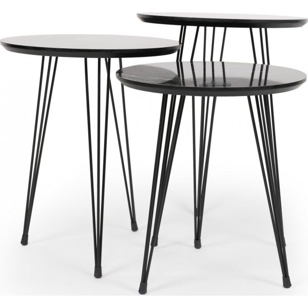 Sia Banktisch 38 cm - Grau/Schwarz