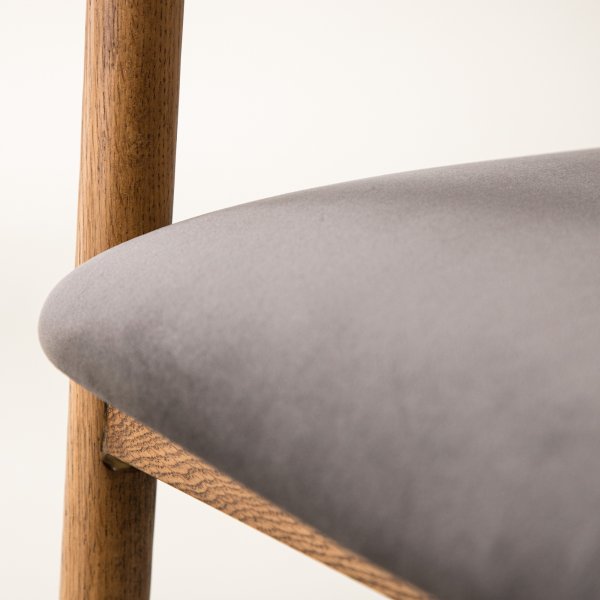 L�ng�n Esszimmerstuhl - Eiche/Grau