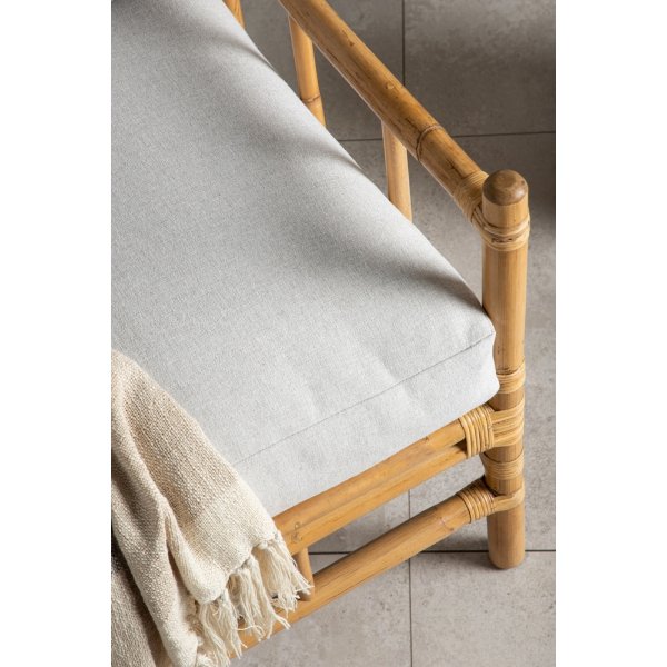 Sessel aus Rohrgeflecht - Hellgrau/Natur Sessel aus Rohrgeflecht - Hellgrau/Natur