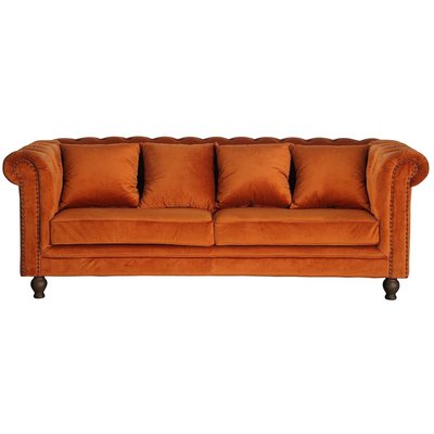 Chesterfield Churchill 3-Sitzer Sofa - Orange Samt