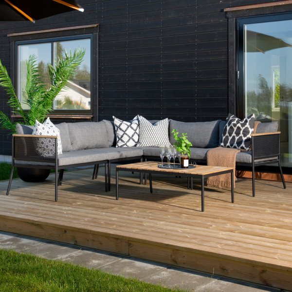 Nettan Ecksofagruppe - Schwarz/Grau