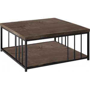 Zenn Couchtisch 90 x 90 cm - Walnuss/Schwarz