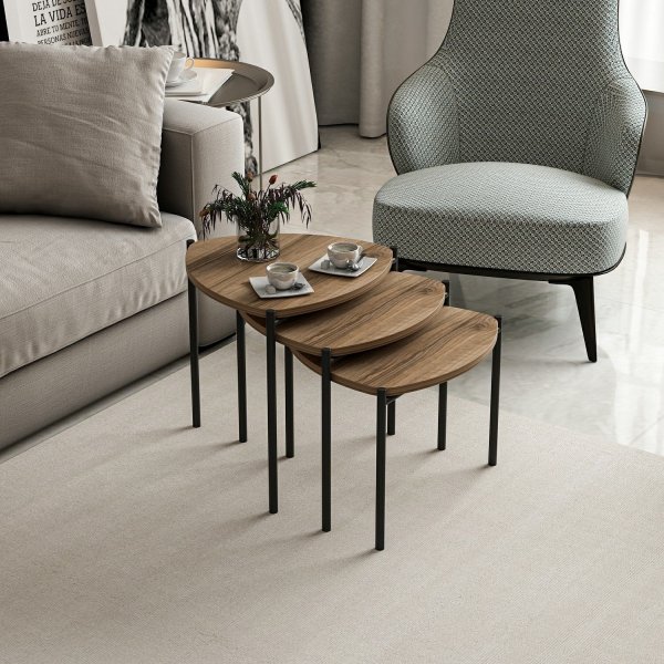 Lenny Tisch 45 x 45 cm - Walnuss