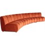 Karminrotes Ecksofa - Orange