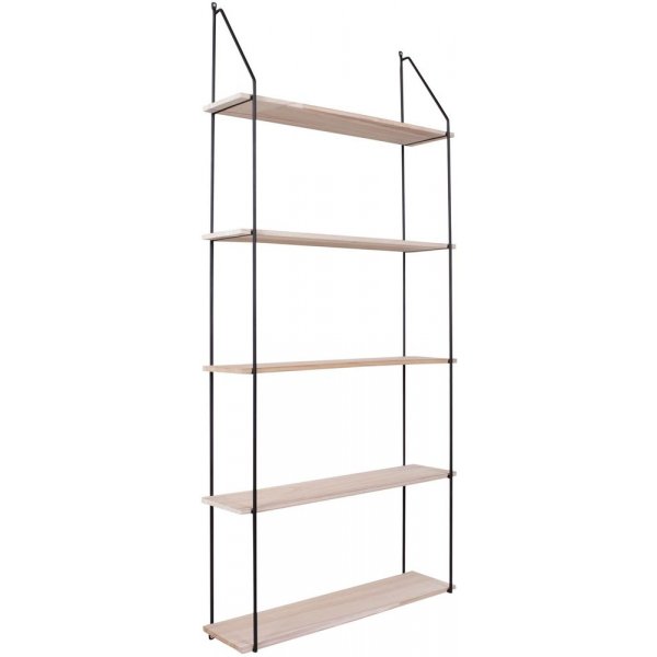 Eindhoven Wandregal - Schwarz/Furnier