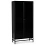 Vitrine Revel H170 cm - Schwarz / Dunkel getntes Glas
